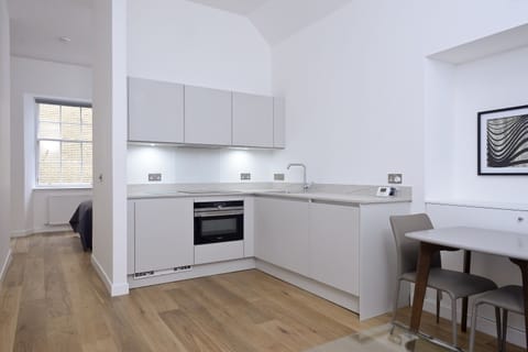 Standard Apartment, 1 Bedroom | Private kitchen | Full-size fridge, microwave, stovetop, dishwasher