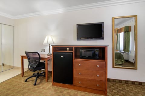 Standard Room, 2 Queen Beds, Non Smoking | Desk, laptop workspace, blackout drapes, iron/ironing board