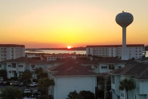 sunset view from balcony