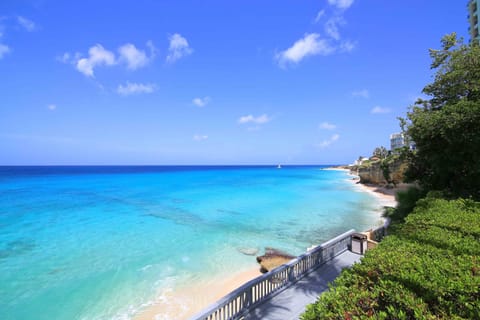 On the beach, white sand