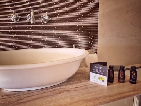 Deluxe Double or Twin Room | Bathroom | Jetted tub, hydromassage showerhead, free toiletries, hair dryer