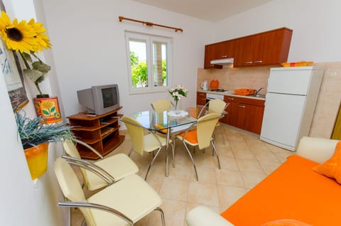 Apartment (One Bedroom Apartment with Terrace) | Private kitchen | Fridge, electric kettle