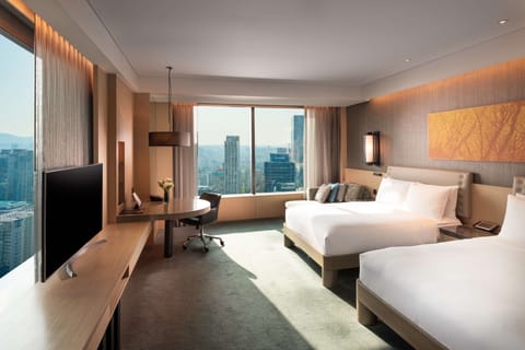 Premium Room, 2 Queen Beds, Corner | Premium bedding, down comforters, pillowtop beds, minibar