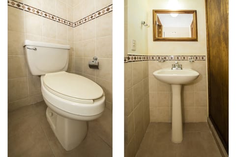 Standard Room (2 Double Beds) | Bathroom | Shower, free toiletries, towels, soap