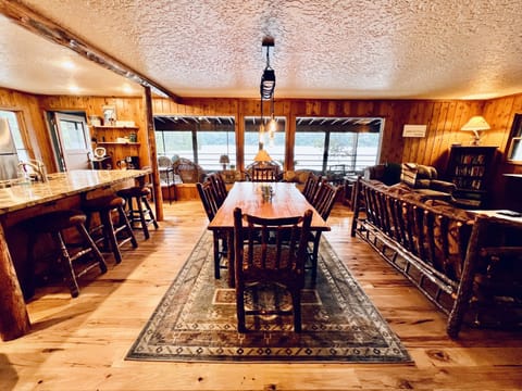 dining area and breakfast bar