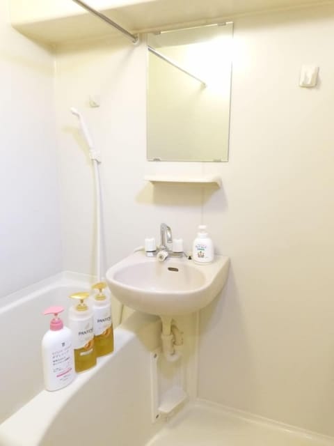 Combined shower/tub, free toiletries, hair dryer, towels