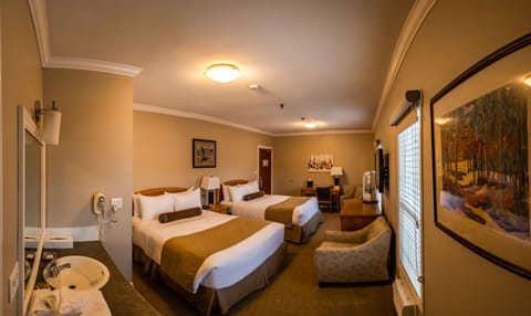 Deluxe Room, 2 Queen Beds, City View | Premium bedding, pillowtop beds, in-room safe, individually decorated