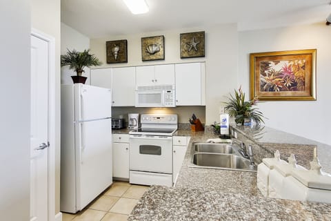 Condo, 2 Bedrooms, Balcony, Ocean View (2103) | Private kitchen | Full-size fridge, microwave, coffee/tea maker, dining tables