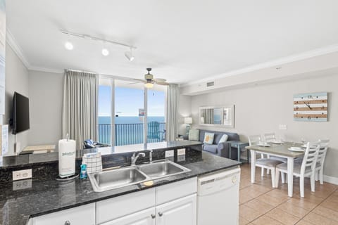 Condo, 2 Bedrooms, Balcony, Ocean View (1110) | Private kitchen | Full-size fridge, microwave, stovetop, dishwasher