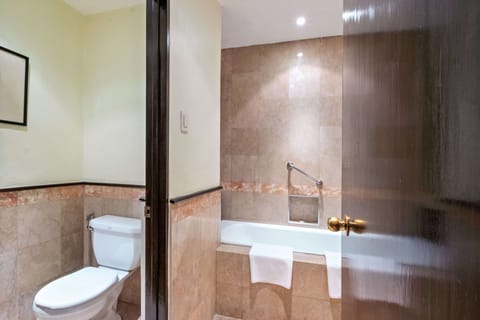 Junior Suite | Bathroom | Combined shower/tub, deep soaking tub, free toiletries, hair dryer