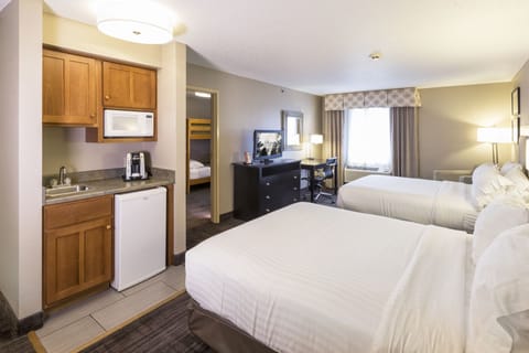 Suite, Multiple Beds | In-room safe, desk, laptop workspace, iron/ironing board