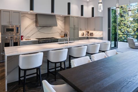 Chefs will delight in this magnificent kitchen.