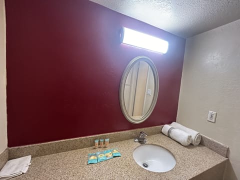 Comfort Double Room, 2 Queen Beds | Bathroom | Combined shower/tub, hair dryer, towels, soap