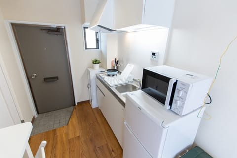 Apartment (202) | Private kitchenette | Fridge, microwave, stovetop, electric kettle