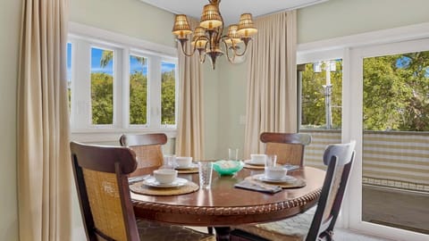 Take your pick of eating indoors or out...