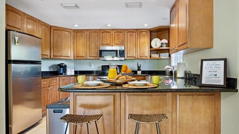 There's two additional seats at the kitchen bar...