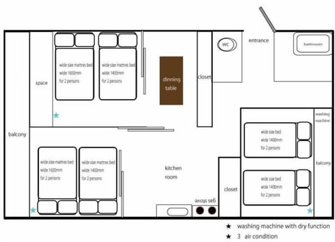 Condo, 1 Bedroom (604) | Floor plan