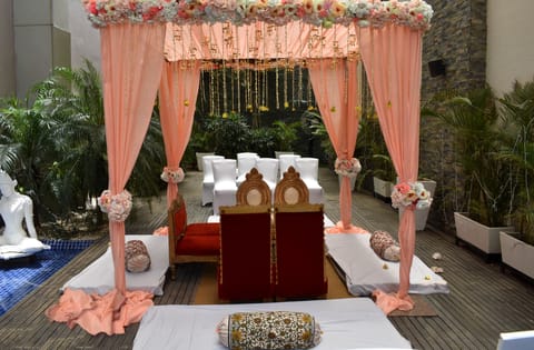 Outdoor wedding area