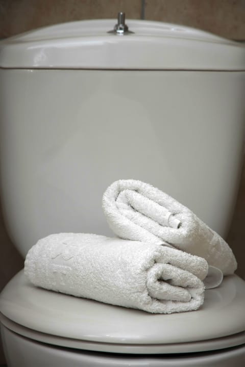 Hair dryer, bathrobes, slippers, towels