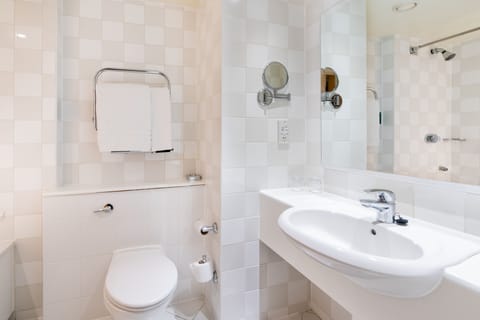 Standard Room, Multiple Beds | Bathroom | Eco-friendly toiletries, hair dryer, towels