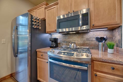 Kitchen with Spices and Coffee Maker