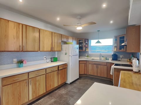 House (Sunshine House) | Private kitchen | Fridge, microwave, oven, stovetop