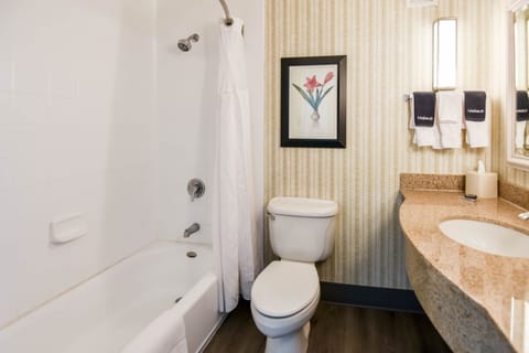 Standard Room, 2 Beds, Non Smoking | Bathroom | Combined shower/tub, free toiletries, hair dryer, towels