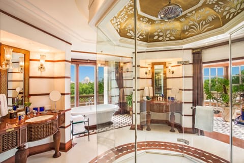 Luxury Suite | Bathroom | Separate tub and shower, deep soaking tub, designer toiletries