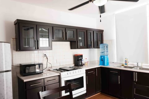 Apartment, 1 Bedroom, Smoking, Patio | Private kitchen | Stovetop, coffee/tea maker, cookware/dishes/utensils