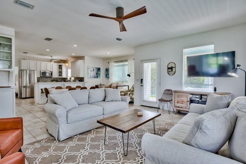 Living Area and 55" TV to enjoy