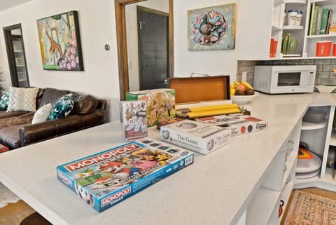 We have 20 games and adding all the time. Sedona is a place to put your cell phone up high on the shelf and reconnect with mother nature, board games and your family.