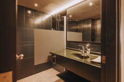 Family Suite, City View | Bathroom | Shower, rainfall showerhead, hair dryer, towels