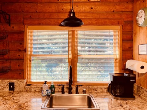 A beautiful morning view, Kuerig that makes pots and single pods