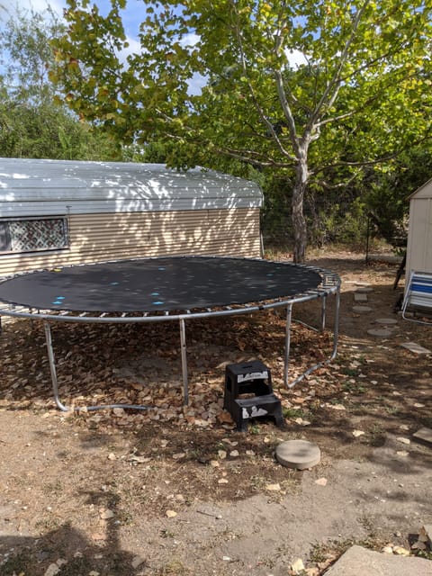 Enjoy the 14 foot trampoline during your stay just be careful.