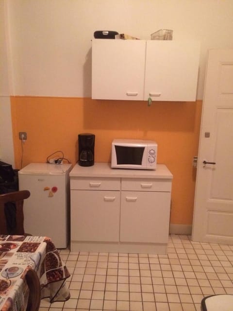 Fridge, stovetop, cookware/dishes/utensils