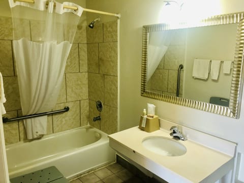 Basic Single Room, Accessible | Bathroom | Bathtub, free toiletries, hair dryer, towels