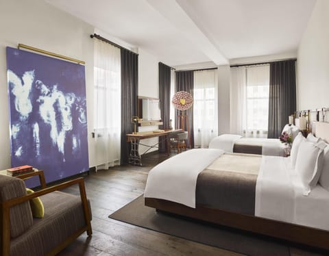 Deluxe Room, 2 Queen Beds | Frette Italian sheets, premium bedding, down comforters, minibar