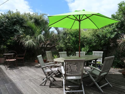 Umbrella, Property, Furniture, Outdoor Table, Table, Shade, Patio, Outdoor Furniture, Real Estate, House