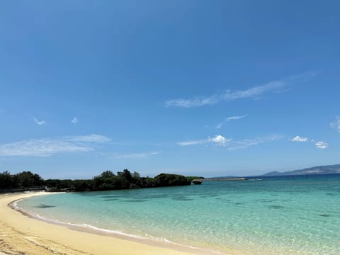 Beach nearby, white sand