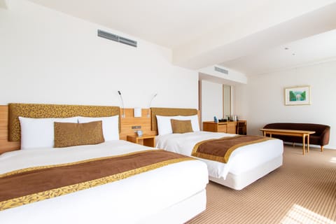 2 Queen Beds Susono View | Premium bedding, down comforters, memory foam beds, in-room safe