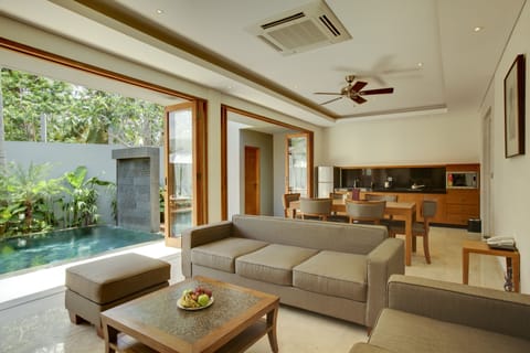 Villa, 2 Bedrooms, Private Pool | Private kitchenette | Fridge, microwave, stovetop, coffee/tea maker