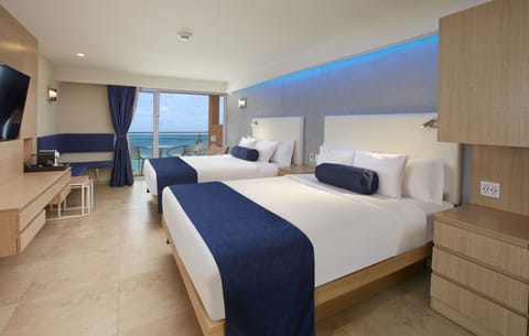 Deluxe Room, 2 Queen Beds, Oceanfront | In-room safe, blackout drapes, iron/ironing board