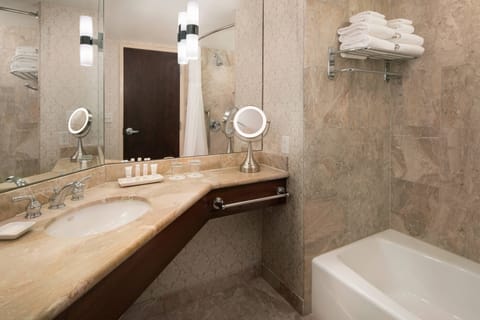 Room, 2 Queen Beds | Bathroom | Combined shower/tub, free toiletries, hair dryer, bathrobes