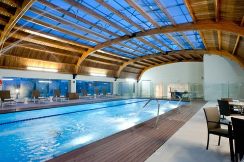 Indoor pool, open 9:00 AM to 6:00 PM, sun loungers