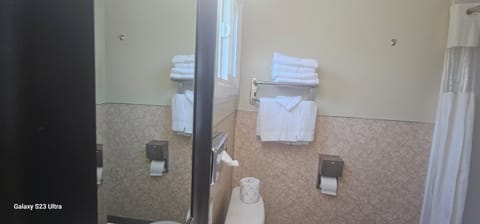 Standard Room, 2 Queen Beds, Non Smoking | Bathroom | Shower, free toiletries, hair dryer, towels