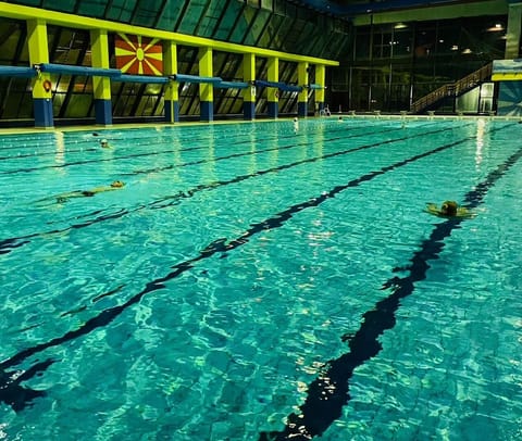 2 indoor pools, pool umbrellas