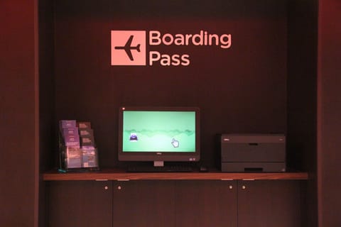 Check-in/check-out kiosk