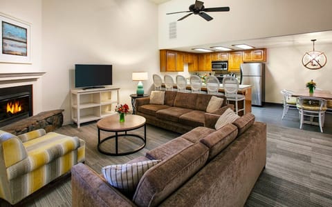 Family Suite, Multiple Beds, Kitchen, Resort View | Premium bedding, down comforters, pillowtop beds, desk