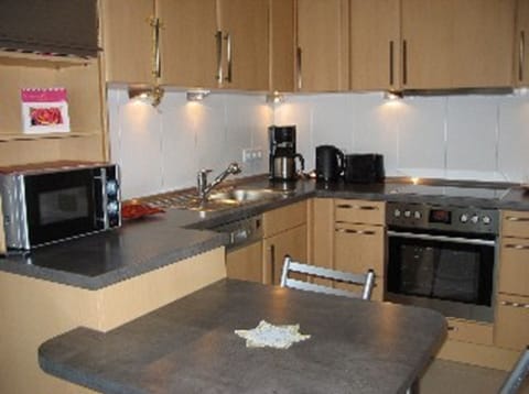 Apartment | Private kitchen | Fridge, microwave, oven, stovetop