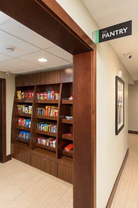 Grab some groceries at the on-site convenience store.